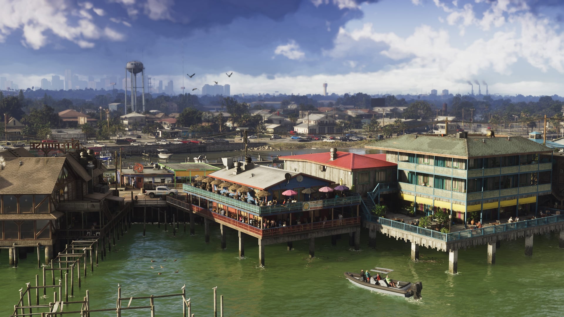 Official Rockstar Games image of the Grassrivers landscape in GTA VI