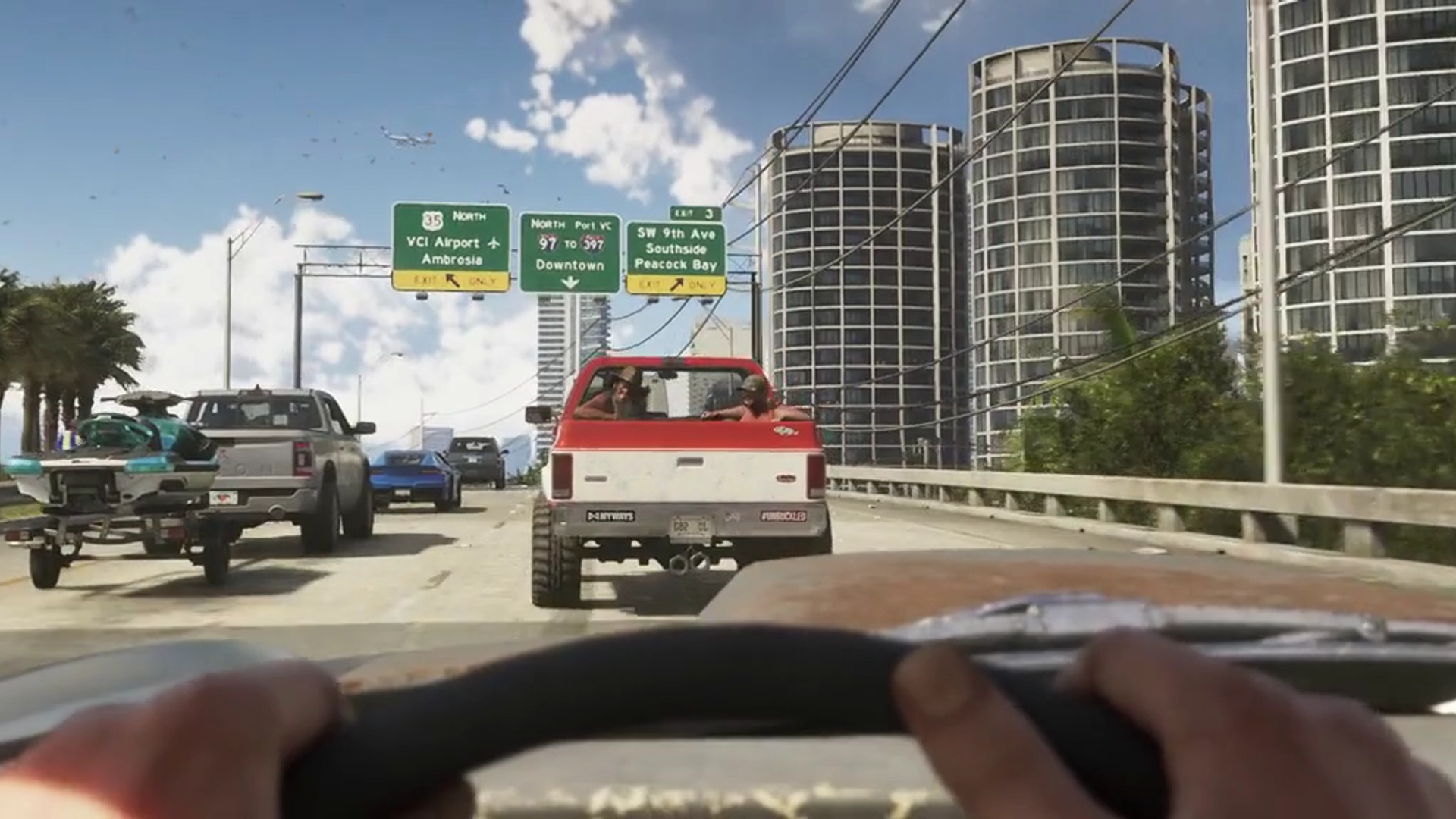 Trailer 2 · highway sequence, official GTA VI imagery from Rockstar Games